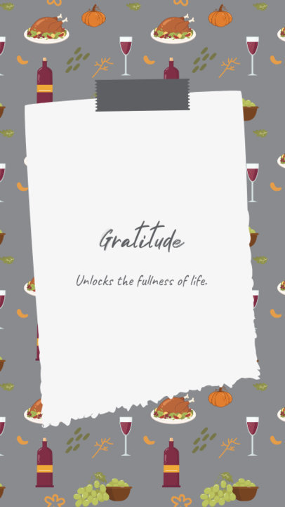 Instagram Story Maker Featuring a Thanksgiving Pattern