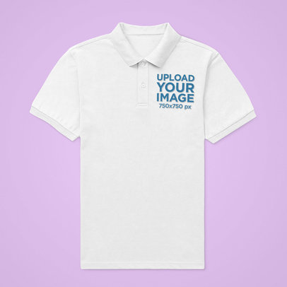 Mockup of a Flat Laid Polo Shirt on a Customizable Surface 
