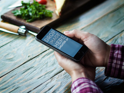 iPhone 5s Dark Portrait At Bistro Table