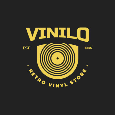 Online Logo Template for Vintage Music Stores 