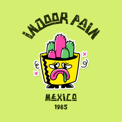 Clothing Brand Logo Maker with a Cacti Patch