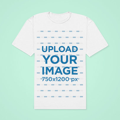 Mockup Featuring a Basic T-Shirt Against a Colored Backdrop 42425-r-el2