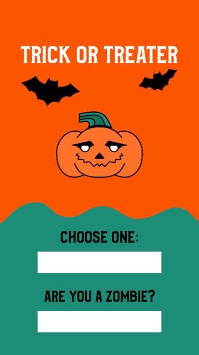 Instagram Story Template with Halloween Questions