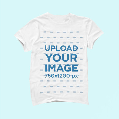 Basic Tee Mockup Featuring a Colored Background 42413-r-el2