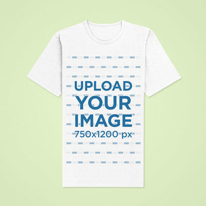 Mockup of a Perfectly Flat T-Shirt on a Colored Surface 42431-r-el2