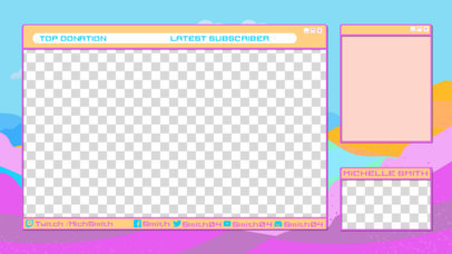 Twitch Overlay Generator Featuring Colorful Webcam Frames for a Gaming Channel 2991c