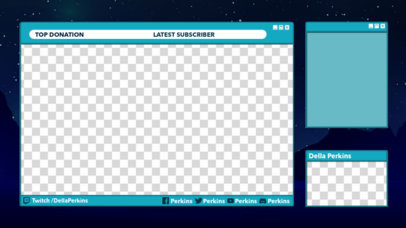 Gaming Twitch Overlay Maker Featuring a Multicam Grid 2991d
