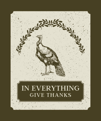 T-Shirt Design Generator Featuring a Turkey Illustration