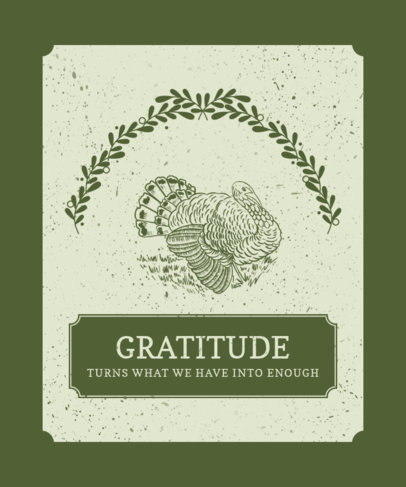 T-Shirt Design Template for a Thanksgiving Enthusiast