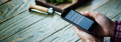 iPhone 5s Dark Portrait At Bistro Table Wide