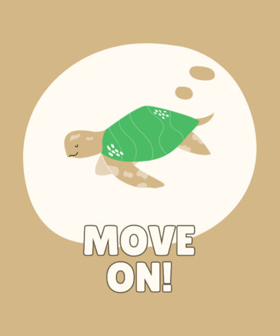 Cute T-Shirt Design Maker with an Adorable Sea Turtle