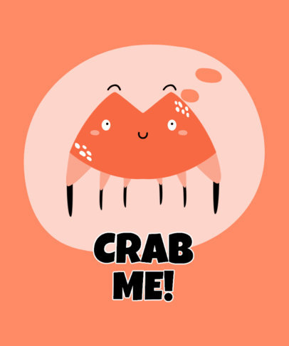 Fun T-Shirt Design Creator Featuring a Cute Crab