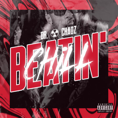 Album Cover Maker for a Trap Mixtape with Glowing Text