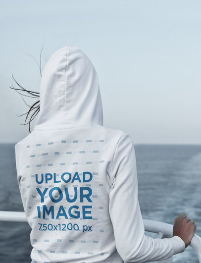 Hoodie Mockup Featuring a Woman in a Ship 41359-r-el2