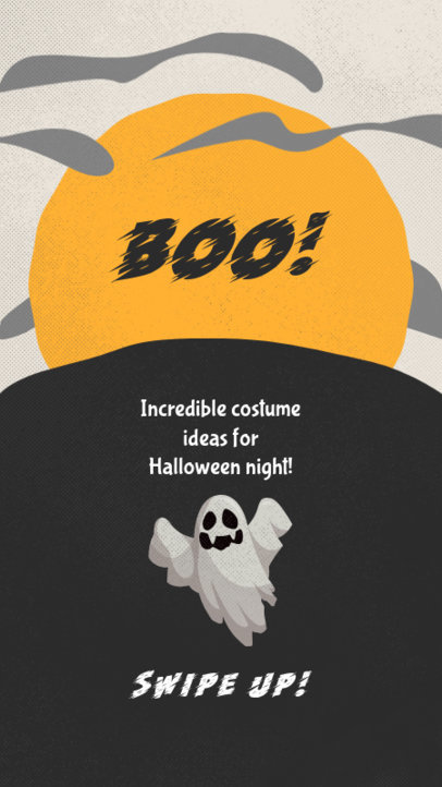 Instagram Story Design Maker with a Halloween Theme and a Ghost