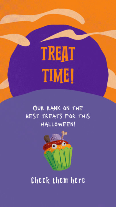 Instagram Story Design Template with a Spooky Theme for Halloween