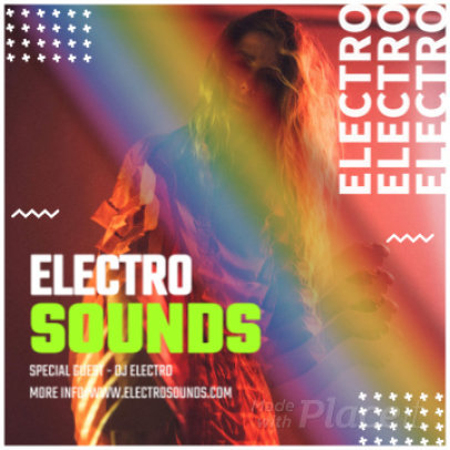 Instagram Post Video Generator to Promote an EDM Concert 2257