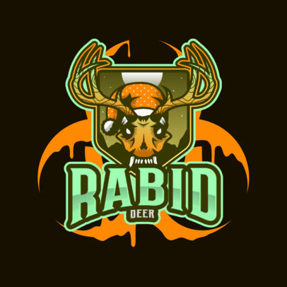Horror Logo Maker Featuring a Creepy Rabid Deer