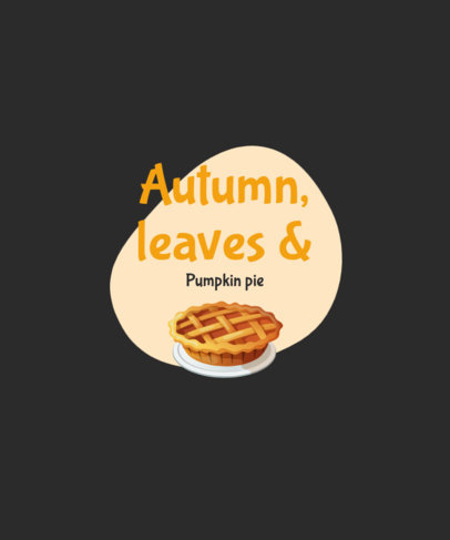 Thanksgiving T-Shirt Design Maker Featuring a Pumpkin Pie Graphic 