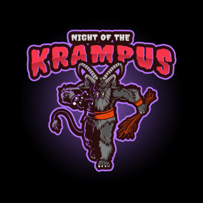 Horror Gaming Logo Creator with a Clipart of Krampus