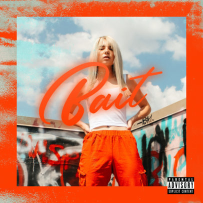 Colorful Mixtape Cover Design Template for a Hip Hop Artist 