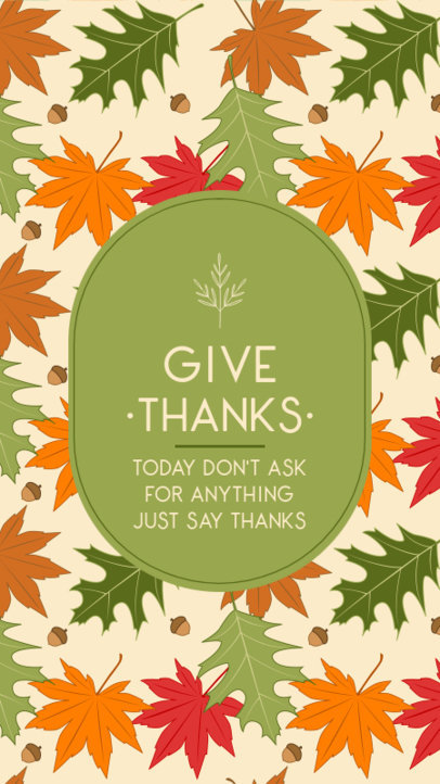 Instagram Story Creator with Beautiful Fall Colors for Thanksgiving