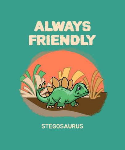 T-Shirt Design Generator with a Friendly Stegosaurus Graphic