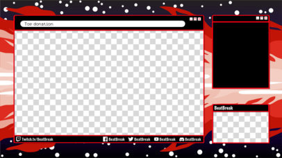 Gaming Twitch Overlay Template Featuring an Illustrated Space Background 2991g