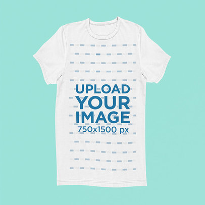 Mockup of a T-Shirt Laid on a Flat Customizable Surface 42395-r-el2