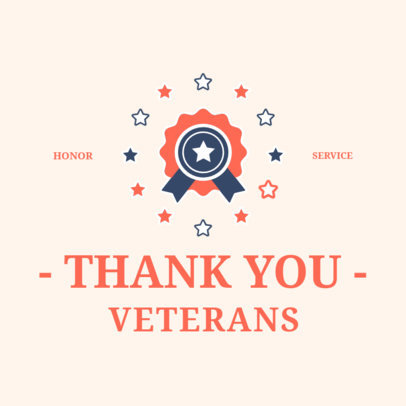 Instagram Post Maker with a Quote Thanking Veterans