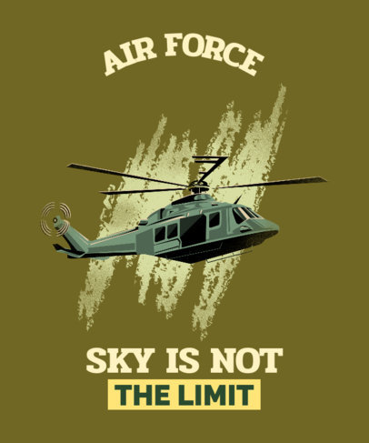 T-Shirt Design Maker with an Air Force Helicopter