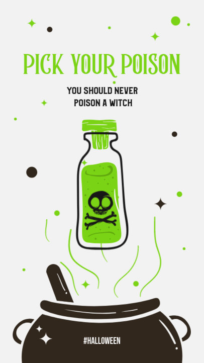 Instagram Story Creator for Halloween Featuring a Witch's Cauldron