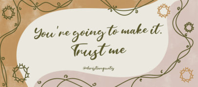 Facebook Cover Design Maker with an Encouraging Quote