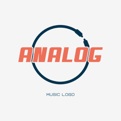 Typographic Logo Maker for a Music Store Featuring a Wire