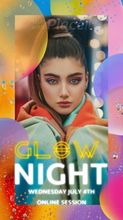 Colorful Instagram Story Video Maker for a Female Pop Singer's Online Performance