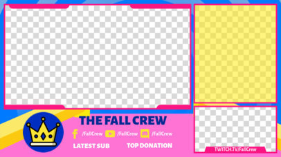 Multicam Twitch Overlay Maker Featuring an Among Us-Inspired Illustrated Design 2990e