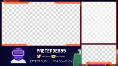 Gaming Twitch Overlay Creator for an Among Us-Inspired Livestream 2990a