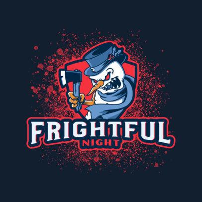 Gaming Logo Creator Featuring a Frightening Snowman Character