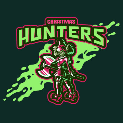 Gaming Logo Maker Featuring a Mad Christmas Elf Graphic