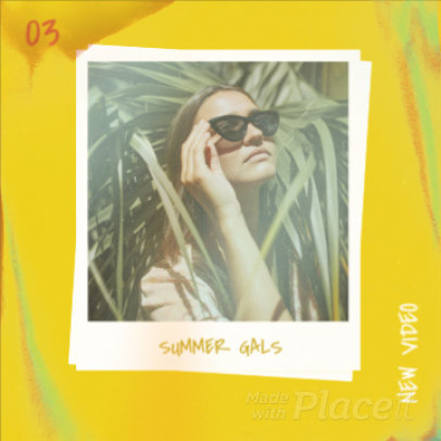 Summer-Themed Instagram Post Video Maker For an Electro-Pop Music Video Ad