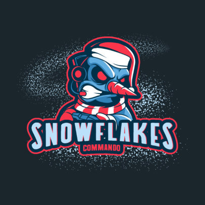 Gaming Logo Generator Featuring an Aggressive Snowman Illustration