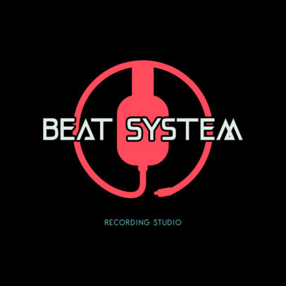 Logo Maker for a Recording Studio Featuring a Cable Graphic 3698b