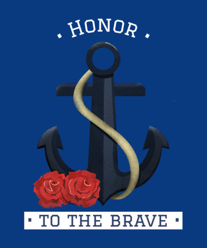Patriotic T-Shirt Design Maker to Honor Navy Forces