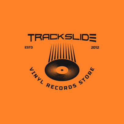 Vintage Logo Generator Featuring a Vinyl Disc Graphic