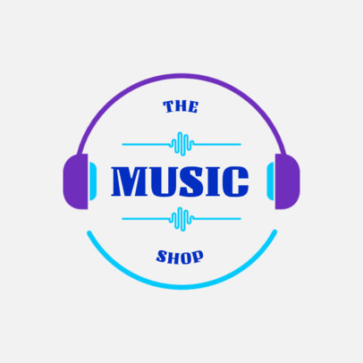 Online Logo Maker for a Music Shop Featuring Sound Waves