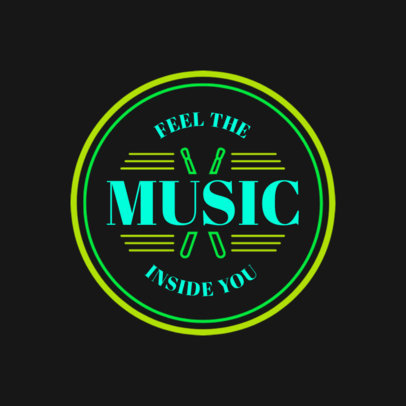 Logo Generator for a Clothing Brand Featuring a Music Quote