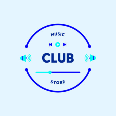 Music Store Logo Generator With a Simple Circular Layout 