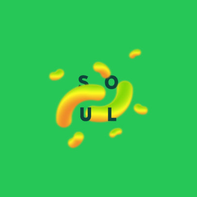 Abstract Logo Maker Featuring Colorful Blurry Figures