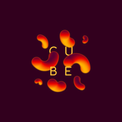 Online Logo Template Featuring Abstract Blurry Graphics