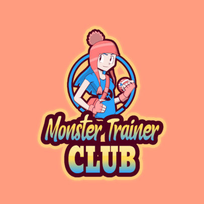 Free Gaming Logo Maker with a Character Inspired by Pokémon 